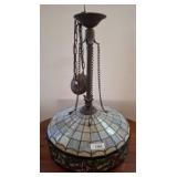 Stained Glass Pendant Light Fixture, 20x28