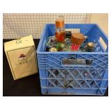 Empty Glass Bottles and Box