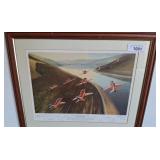 Framed Print 'Lancaster Salute' with Signatures w8