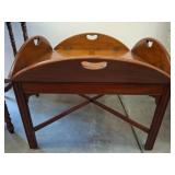 Mahogany Butler's Tray Table with Hinged Sides