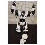 Black and White Robot with Remote Control