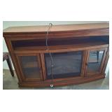 Wood Entertainment Stand with Electric Fireplace