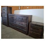 Rustic Wood Bedroom Set With Full Bed