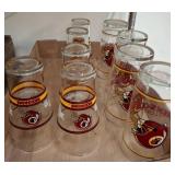 Glass Tumblers with Washington Redskins Logo