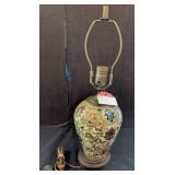 Decorative Porcelain Lamp With Floral Design