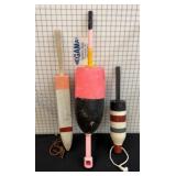 Painted Foam and Wood Fishing Floats