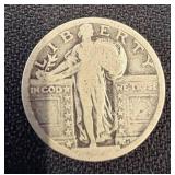 Standing Liberty Silver Quarter Dollar Coin