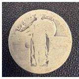 Standing Liberty Silver Quarter Dollar Coin