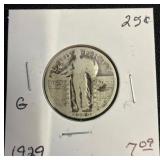 1929 Standing Liberty Silver Quarter