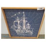 Framed Nautical Artwork by Kendrick, 19x19