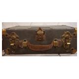 Small Wooden Suitcase With Brass Hardware
