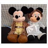 Mickey and Minnie Plush in Star Wars Costumes
