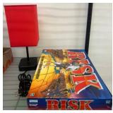 Risk Board Game and Table Lamp with USB Ports
