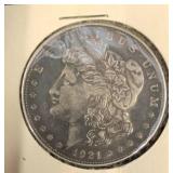 1921 O Morgan Silver Dollar Coin