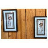 Framed Floral Prints, 12x17