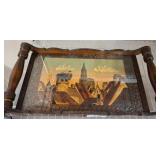 Wooden Serving Tray With Strasbourg Cityscape