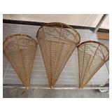 Three Metal Wire Wall Decorations