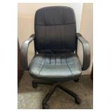 Black Office Chair with Rolling Base