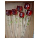 Clear Glassï¿½ Red Rose Accents