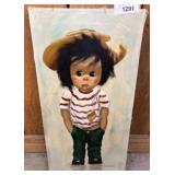Painting of Child Wearing Hat, Signed Bottini