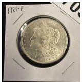 1921-P Morgan Silver Dollar in Holder