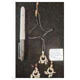 Gold Over Sterling Pendant & Earrings Set