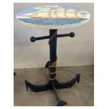 Nautical-Themed Anchor Base Side Table