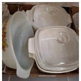 White Casserole Dishes with Glass Lids