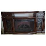 Wood Console Electric Fireplace Cabinet