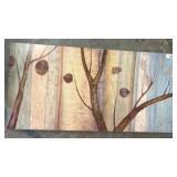 Canvas Wall Art with Branch and Leaf Design