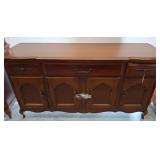 Wooden Sideboard with Drawers and Cabinet Doors