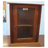 Wooden Wall Cabinet With Glass Door