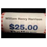 $25 Roll of William Henry Harrison $1 Coins