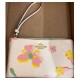 Coach style Wristlet with Floral Print