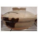 Glazed Ceramic Casserole Dish with Lid
