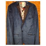 Paisley & Gray Blue Velvet Blazer