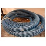 Blue Corrugated Hose With nozzle attachment