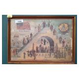 American Freemasonry Chart in Wood Frame w10