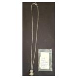 Sterling Silver Panda Pendant with Chain