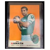 Joe Namath Jets Football Card in Plastic Case