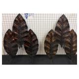 Metal Wall Decor With Leaf Motif