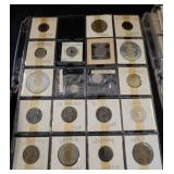 World Coins in Plastic Display Sheets