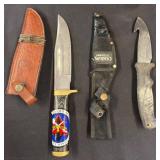 Two Hunting Knives with Sheaths