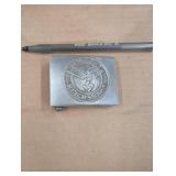 Metal Belt Buckle with Insignia and Markings