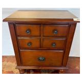 Wooden Chest with Four Drawers and Metal Pulls