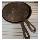 Cast Iron Skillets, No. 8 and No. 10