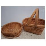 Woven Wood Baskets with Handles