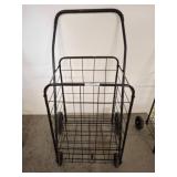 Black Metal Wire Rolling Utility Cart