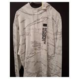 Under Armour Hoodie, 3XL, White/Grey Marble Patter