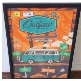 Framed Outlaw Music Festival Poster